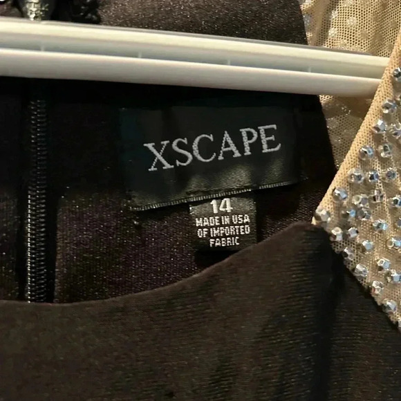 Xscape Madison long jersey knit caviar beaded sides dress - Picture 7 of 8